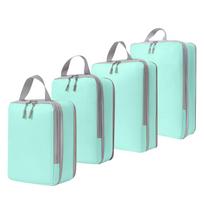 Compression Packing Cubes For Suitcases Travel 4 Set Expandable Travel Bags For Luggage One Size dangaus mėlyna spalva