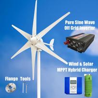 3KW Wind Turbine Power Generator 12V 24V 48V Output 220V 230V 240V Off Grid System MPPT With MPPT Charger System Complete Kit