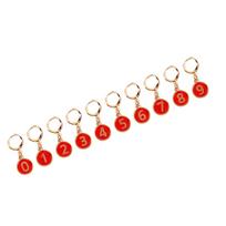 10PCS Numbered Stitch Markers for Crocheting Zinc Alloy Knitting Markers Enamel Smooth Surface