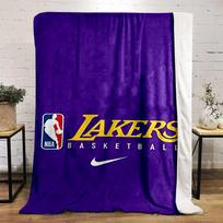 Lakers NBA logotipas Violetinės spalvos pledas Dizainas Flanelinis pledas miegamajam, svetainei, sofai ir trumpam miegui. 180x230cm(70*90in)