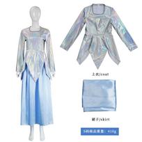 Fairy Godmother Cosplay Dress, Shrek Anime Movie Stage Role Play Costume XS white