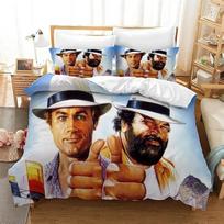 2/3pcs B-Bud S-Spencer T-Terence H-Hill duvet cover and pillowcase, home bedding set, bedroom decoration,gift for boys and girls 135×200cm