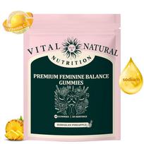 Vital Natural Pineapple Gummies — Feminine Balance, No Artificial Colors, 60 Pectin Gummies 60 Gummies white