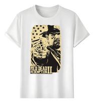 Tshirt Muscle Freaks Red Dead Redemption Ii Estilo Suelto Y XXXL balta