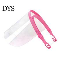 Oil Resistant Face Shield Adjustable Clear Anti-Fog & Splash Proof with Elastic Protective Mask for Spray Headband Lightweight Visor Work DIY Outdoor rožinė