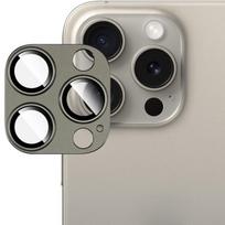 IMAK Metal Armor Premium Camera Protector Film For iPhone 15 Pro Max / 15 Pro tamsiai pilka spalva
