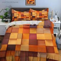 3D Honeycomb Square Gradient Color Print Bedding Set Duvet Cover 1 Duvet Cover 2 Pillowcases Adult And Kids Bedding Set Luxury 140x200cm 3pcs