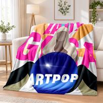 Lady Gaga Flannel Throw Blanket Soft Warm Cozy For Sofa Bed Indoor Home Bedroom Use 100cmx150cm