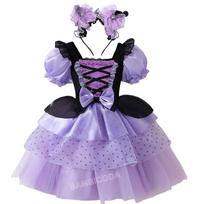 Gotikinė Lolita Suknelė Japoniška Helovinas Kalėdos Mažoji Ragana Cosplay Rūbai Klostės Kaspinas Princesės Šventinės Suknelės Kostiumas 140(8Y) black