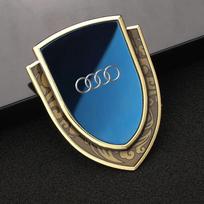 QR4 Metal Car Fender Body Emblem Shield Decoration Stickers For M4 A4 A4L A5 A6 A7 A8 A8L TT Q1 Q2 Q3 Q4 Q5 Q6 Q7 Q8 B2 B3 B4 B5