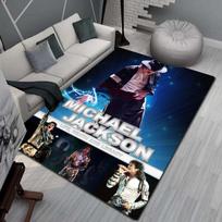 3D Fashion MJ Michael Jackson King of Pop Art Rug for Bedroom Living Room Sofa Home Doormat Decor, Large Kids Non-slip Floor Mat 40cmx60cm black