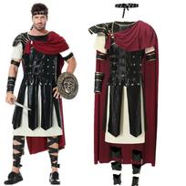Viduramžių Romos Karališkasis Riteris Kariūnas Cosplay Helovino Kostiumas Vyrams Suaugusiems Karnavalui Europos Gladiatorių Kareivio Apsiaustas XXL brown