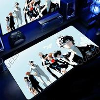 Anime Persona 3 Reload Mousepad XXL Mouse Pad Gaming Gamer Accessories MouseMat Office Soft Table Mat HD Printing Kawaii Deskpad 60x30cm blue