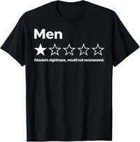 Vyriški 1 žvaigždutės Absoliutus košmaras Nerekomenduočiau Juokingi marškinėliai unisex marškinėliai 120 black