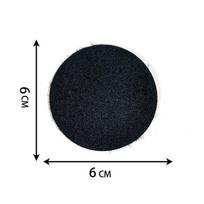 New camouflage self-adhesive Velcro clothing uniform LOGO patch tactical style hook face wool cloth sticker round black rough surface (6*6cm)