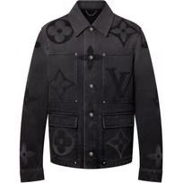 LOUIS VUITTON FW24 Denim Jacket Men's Black 1AFYCG 44 black