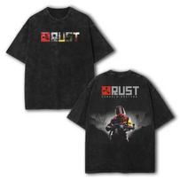 Rust Merch T-Shirt, Vintage Unisex Tee, Game Inspired Streetwear 130 black