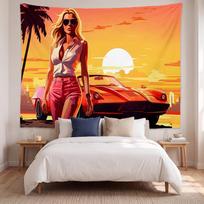 Grand Theft Auto (5) Art Wall Hanging Tapestry for Home Bedroom Living Room Decor Great Gift Idea 180cmx230cm