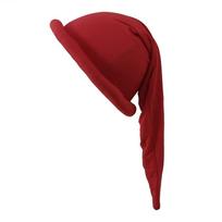 Solid Color Dwarf Christmas Hat Soft Pixie Headwear Funny Gnome Hats  Cosplay Party raudona