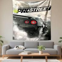 Need for Speed ProStreet Tapestry Wall Hanging, Racing Game Art, Wall Decor for Bedroom Living Room Dorm 150x200cm(59x78in) black