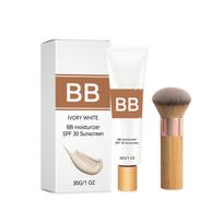 BB Moisturizer SPF 30 Sunscreen: Hydrating Tinted Face Cream with Brush for Even Skin Tone & Natural Finish, 30g Ivory