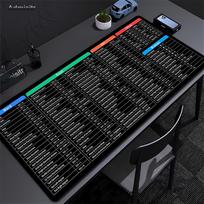 Pc keyboard FL Studio shortcuts mouse pad 90X40 large Table mausepad with seamed anti-slip base Office computer desk mat 800x300x2mm