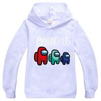 Boys Girls Autumn Hoodie, Among Us Colorful Space Crewmate Character Graphic Print, Warm Pullover Hoodie, Nice Gift for Kids Loving Popular Game 110 dramblio kaulas