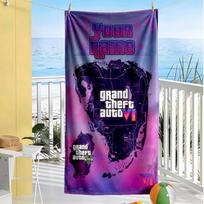 Grand Theft Auto Customizable Name Beach Towel Soft Durable Quick-Dry Suitable for Swimming Gym Camping Yoga Vacation 80cmx160cm(31x63inch)