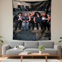 Tapestry Guns N Roses Band Warehouse Photo 80s Rock Poster Wall Art for Man Cave 100x150cm(39x59in)