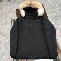 Wyndham parka žąsų pūkų striukė Kanados vyrams ir moterims poros vėjui ir šalčiui atspari tikro vilko kailio M XL black