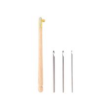 Knitting Hook Embroidery Needles Wooden Handle Cross Stitch Needles  Beaded Embroidery