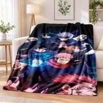 Jujutsu Kaisen Flannel Throw Blanket Soft Warm Cozy For Sofa Bed Indoor Home Bedroom Use 80cmx120cm