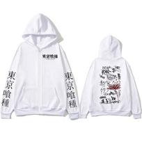 Japanese Anime Tokyo Ghoul Ken Kaneki Zipper Hoodies Men Fashion Zip Up Hooded Sweatshirts Long Sleeves Pullovers Jackets Caots L balta