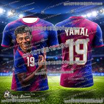Lamine Yamal Premium 3D Printed Soccer Jersey Tee Breathable Summer Sportswear O Neck Casual Fan Shirt For Boys Girls Adults 160 white