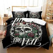 pierce the veil Bedding Set Single Twin Full Queen King Size Bed Set Aldult Boys Bedroom Duvet cover Sets 3D Anime Bed Sheet Set 70x133cm 2pcs black