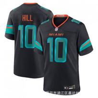 Mens Football Jersey Custom Number 10 HILL Dolphin Design Sportswear Team Practice Game Dolphin 10 - HILL Embroidered blue