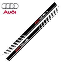 2026 Car Emblem Body Side Fender Decor Decal Sticker Accessories For Audi Quattro RS Sline A2 A3 A4 A5 A6 A7 A8 Q2 Q3 Q4 Q5 Q6 Q7 Q8 black
