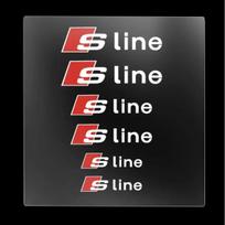 6 vnt. Stabdžių suportų automobilio lipdukas Decal Ratų automobilio logotipas Dekoravimo priedai Audi Sline TT A1 A2 A3 A4 A5 A6 A7 A8 8P B6 B7