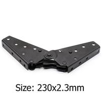 2Pcs Sofa Bed Hinge 3-Position Angle Mechanism Soft Metal Bed Furniture Hardware Thicken Hardware Accessories Foldable Balck-230x2.3mm