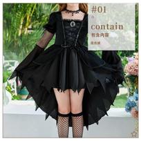 Girls Witch Costume Halloween Vampire Dress Kids Stage Performance Party Outfit 140cm