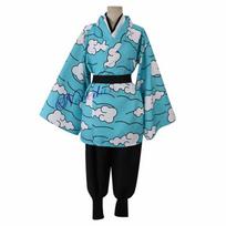 Anime Kamado Tanjirou Urokodaki Sakonji Cosplay Kostiumas Dangaus Mėlynumo Debesies Uniforma Kimono Moterys Vyrai Helovinas ekwisieten Kids 150cm blue