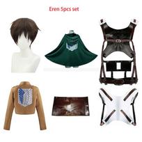 Cosplay Anime Levi Ackerman Mikasa Ackerman Cosplay kostiumas Eren Jaeger kostiumai Hange Zoe Cosplay kostiumas AOT Visas komplektas XXL black