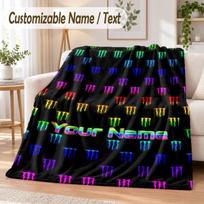 Custom Text Flannel Blanket Monster Energy Print Warm Cozy Blanket Home Sofa Bedding 100cmx150cm