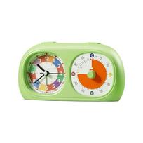Dual Screen Dual Screen Visual Timer 60-Minute Kitchen Timer Student Table Clock  Kitchen Cooking USB Charging žalia