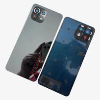 Back Cover For Xiaomi Mi 11 Lite Glass Battery Cover Housing  Cases Mi11 Youth NE 5G With Camera Lens Replacement Black 4G