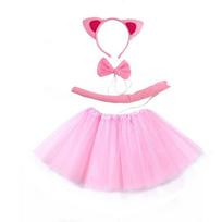 Party Props Cat ear cosplay Headband Tutu Skirt Tail Gloves Set Halloween Cosplay Carnival Birthday Gift costume One Size