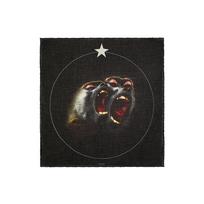 Givenchy baboon printed scarf square silk scarf black for men and women 1106042 1212GV-SE192-001-black juoda