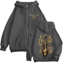 Game Clair Obscur Expedition 33 for Those Who Come After Zipper Hoodies Men's Clothing Fashion Zip Up Hooded Sweatshirts Jackets M black