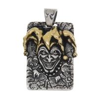 King And Joker Playing Card Pendant Vintage Personalized Trendy Mens Sweater Necklace 1 item black