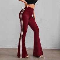 Women High Waist Stretch Leggings, Ladies Solid Slim Casual Pants, Elastic Waist Daily Wear Leggings M black